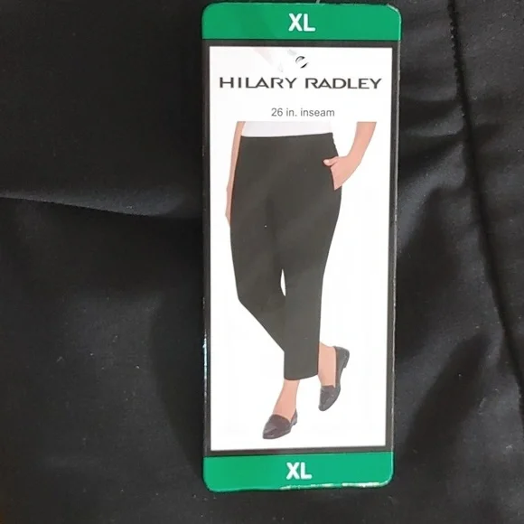 NWT Hilary Radley Crepe Pull On ankle Pants Black - Picture 4 of 8